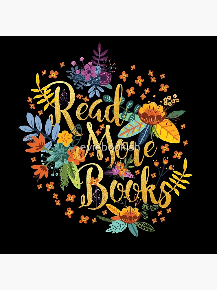 Read More Books - Floral Gold - Black by eviebookish