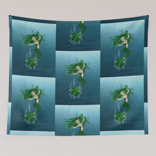 Item preview, Green mermaid designed and sold by PixiefootStudio.