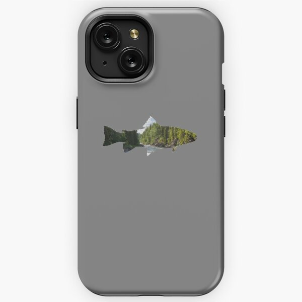 Brown Trout Fly Fishing Phone Case - Compatible with iPhone 14 Plus -  Durable Non-Slip TPU Rubber Shockproof Slim Case (14 Plus)