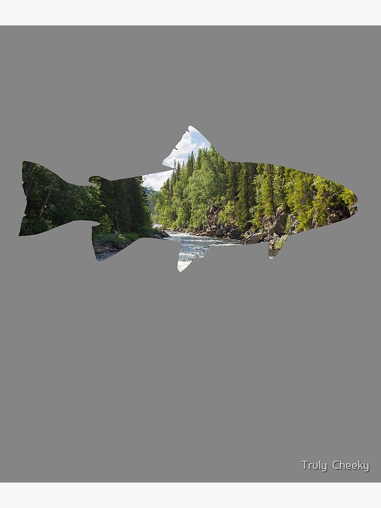 Trout Fly Fishing Nature Outdoor Fisherman Gift Sticker for Sale by Truly  Cheeky