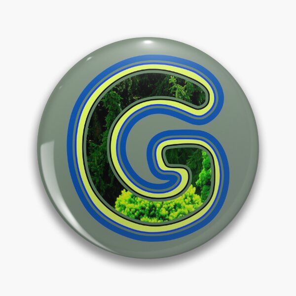 Item preview, Letter G With Evergreen Trees designed and sold by artfulnotebook.