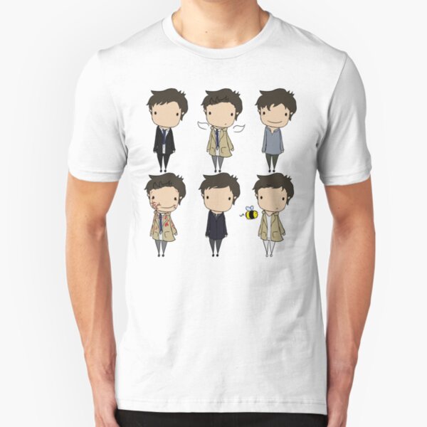 The Many Faces of Castiel Slim Fit T-Shirt