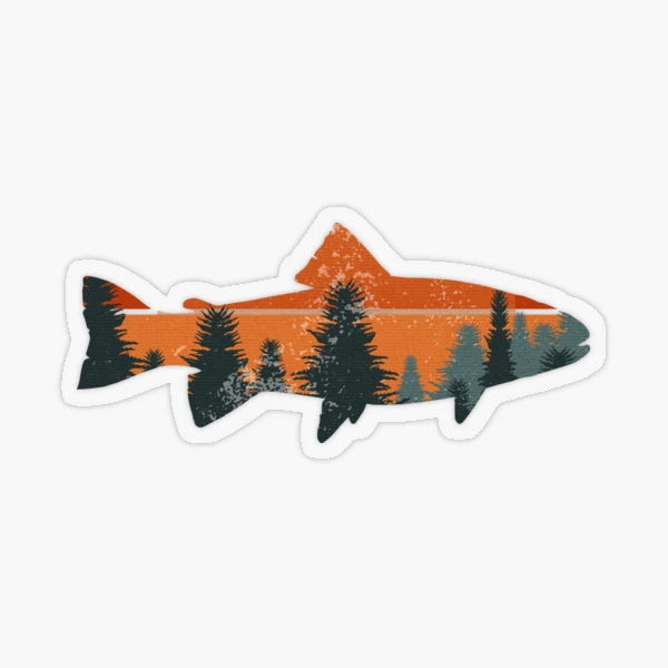 Trout Fly Fishing Nature Outdoor Fisherman Gift | Sticker