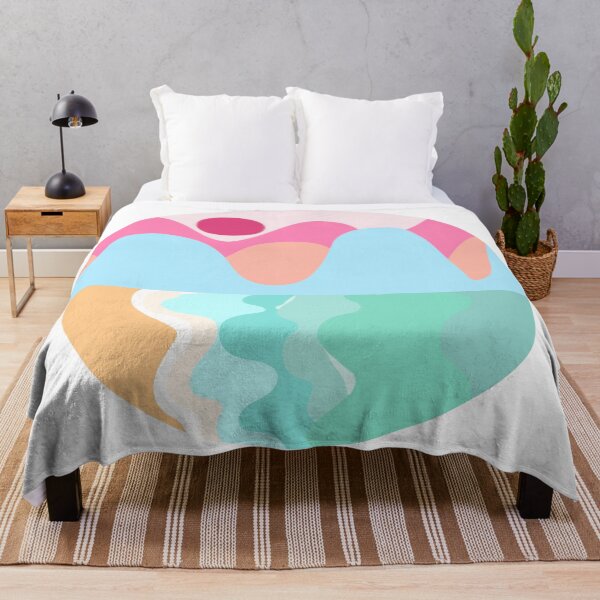 Item preview, Beach Illustration pink and blue tones designed and sold by Gabrielle Freitas.