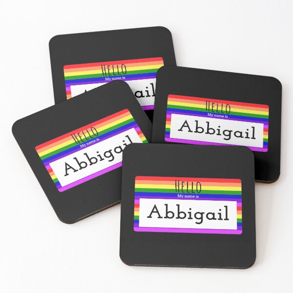 Item preview, Abbigail Rainbow Nametag designed and sold by TrackinDaTrends.