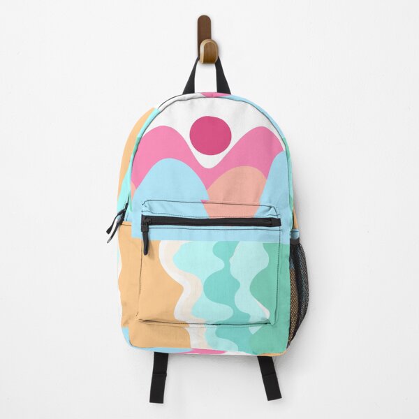 Item preview, Beach Illustration pink and blue tones  designed and sold by Gabrielle Freitas.