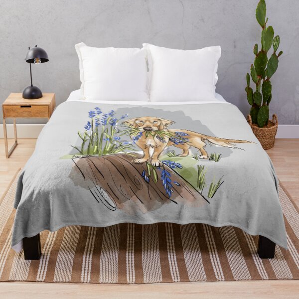 Item preview, Dog Picking Flowers designed and sold by monkeypawprints.