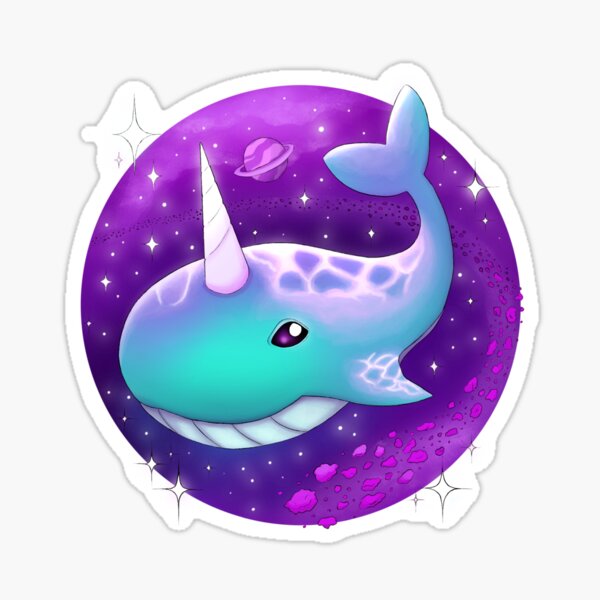 The Improbable Space Narwhal Sticker