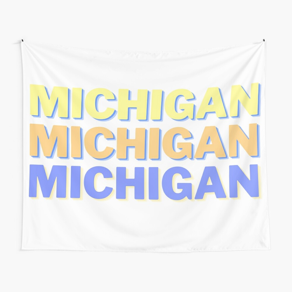 Ann Arbor Michigan Wall Art Michigan Wolverines Art Tapestry 