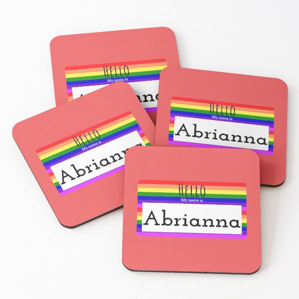 Item preview, Hello My Name Is Abrianna Rainbow Nametag designed and sold by TrackinDaTrends.