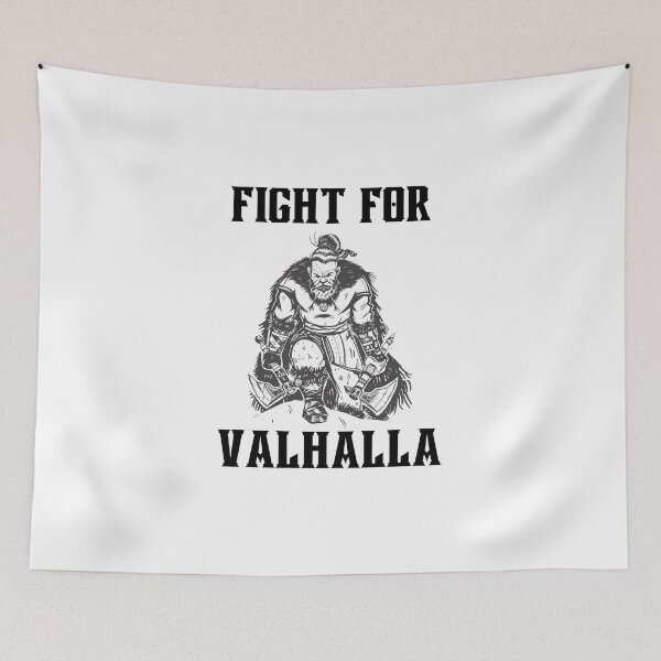 Item preview, Fight for Valhalla Viking Vikings Odin Thor north mythology fighter designed and sold by Bearded-Viking.