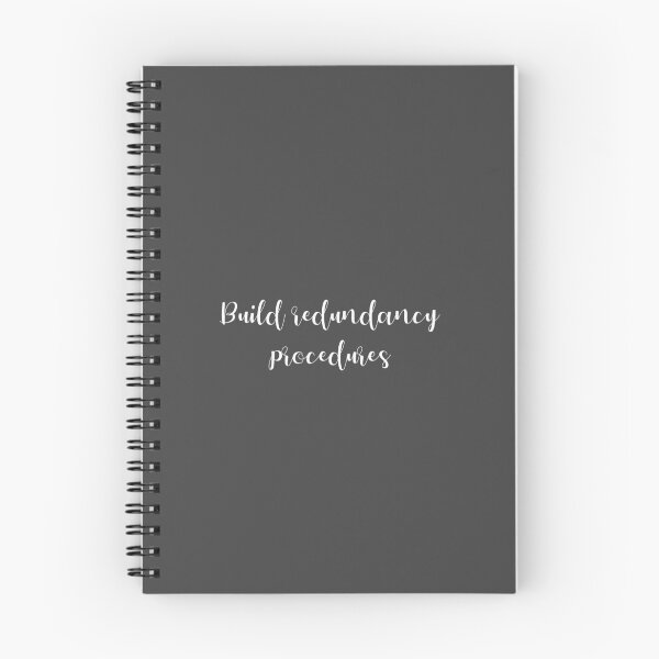 Item preview, Build Redundancy Procedures inspirational three word quote designed and sold by flexycreatives.