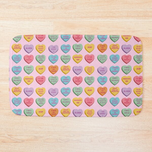 Item preview, Xray Valentines Day Candy Hearts Pink Background designed and sold by HumerusHumor.