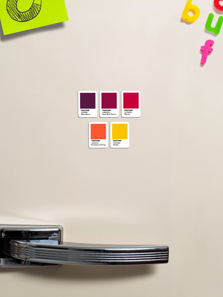 red to yellow gradient palette pantone color swatch | Magnet