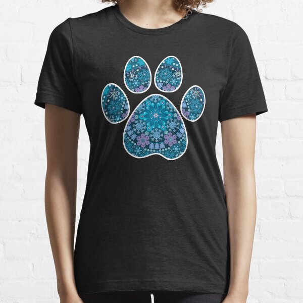 Dog Paw Print, Bohemian Snowflakes Essential T-Shirt