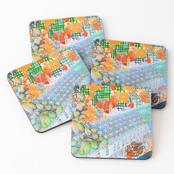 Item preview, Bus Stop Painting (Bright, Detailed, Abstraction) designed and sold by artfulnotebook.