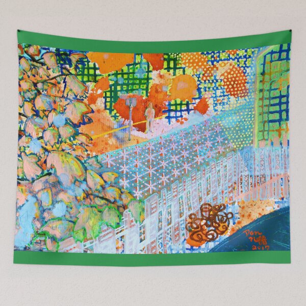 Item preview, Bus Stop Painting (Bright, Detailed, Abstraction) designed and sold by artfulnotebook.
