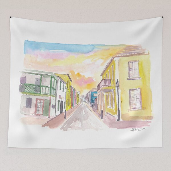 Item preview, St George Bermuda Quiet Street Walk Afternoon designed and sold by artshop77.