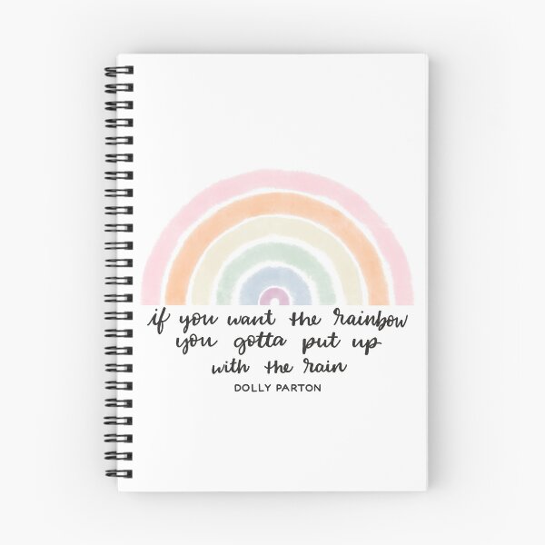 Item preview, Rain and Rainbows - Dolly Parton Quote designed and sold by Homebody Hobbyist.