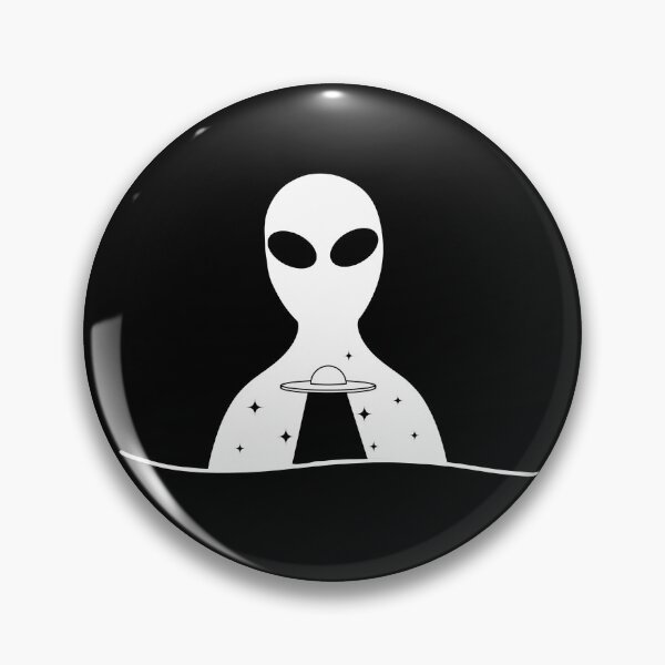 Item preview, Alien watching UFO in space (The Cryptic Collection) designed and sold by MinimalDM.