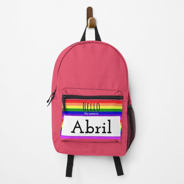 Item preview, Hello My Name is Abril Rainbow Nametag designed and sold by TrackinDaTrends.