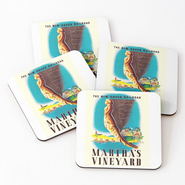 Item preview, MARTHAS VINEYARD NEW HAVEN RAILROAD : Vintage Travel and Tourism Print  designed and sold by posterbobs.