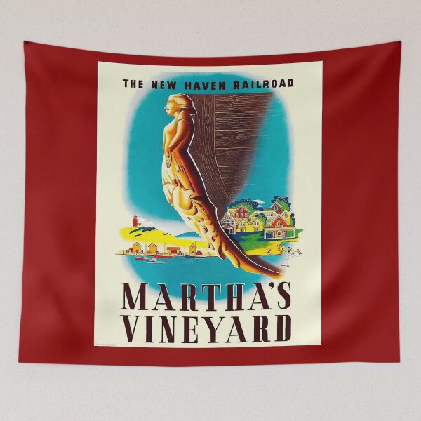 Item preview, MARTHAS VINEYARD NEW HAVEN RAILROAD : Vintage Travel and Tourism Print  designed and sold by posterbobs.