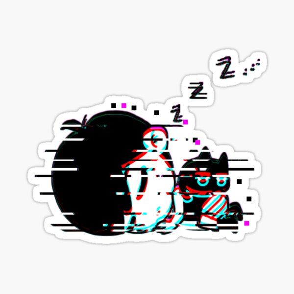 Omori (Glitched) Glossy Sticker