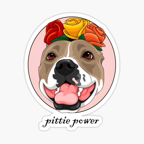 Pittie Power Sticker