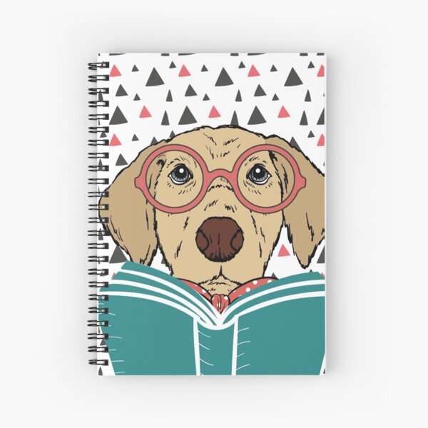 Hund lesen Spiralblock