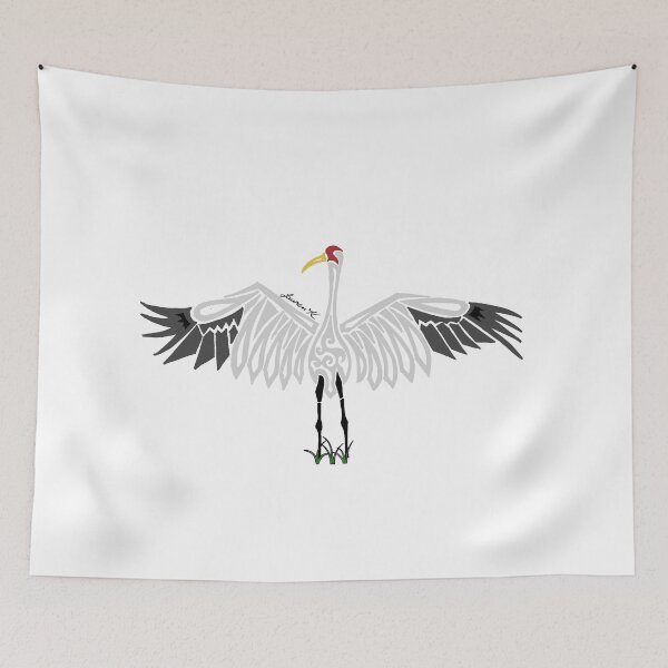 Item preview, Whooping Crane Tribal Design  designed and sold by KitayamaDesigns.