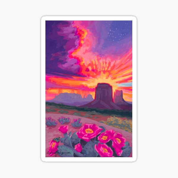 Zodiac Signs as Landscape Paintings - Gemini Sticker