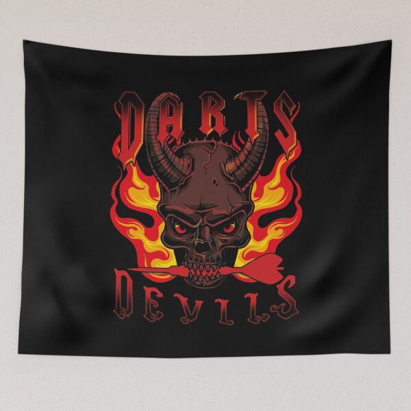 Item preview, Darts Devils Skull Fire Demonic Hot designed and sold by OmmeDesigns.