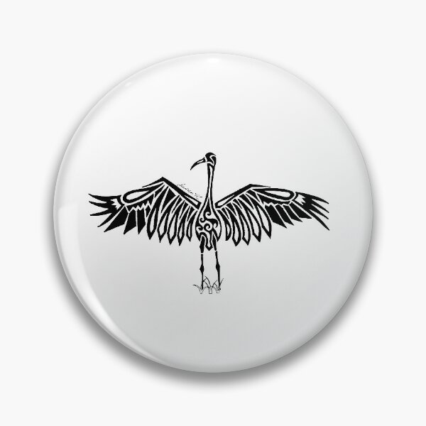Item preview, Whooping Crane Tribal Design  designed and sold by KitayamaDesigns.