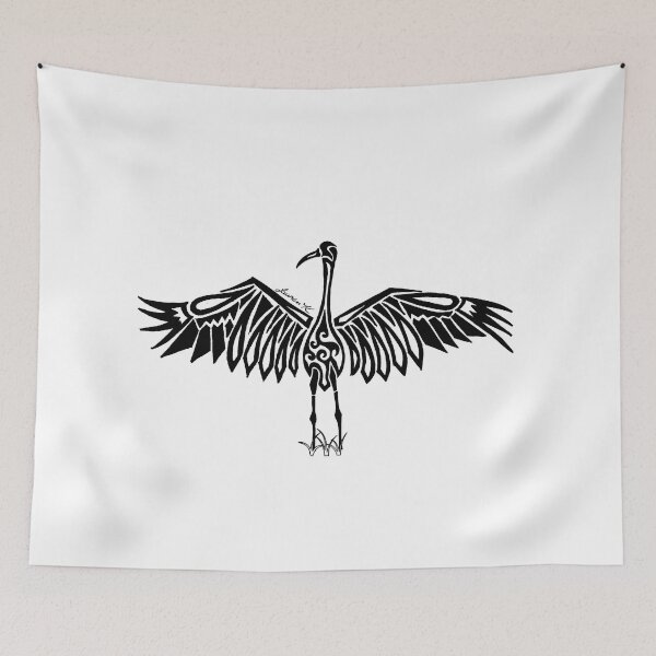 Item preview, Whooping Crane Tribal Design  designed and sold by KitayamaDesigns.