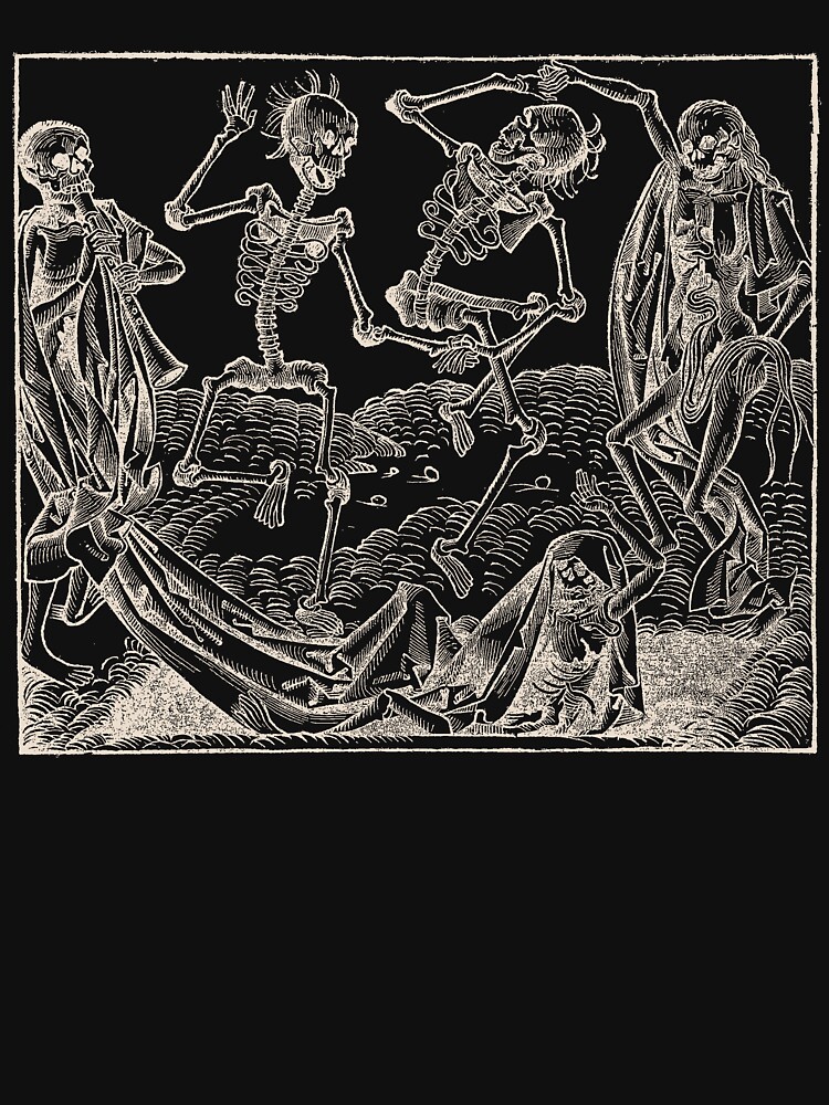 Dance of Death / Dance of macabre - white print by Bela-Manson