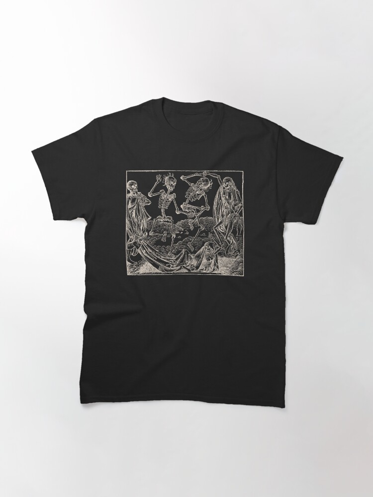 Alternate view of Dance of Death / Dance of macabre - white print Classic T-Shirt