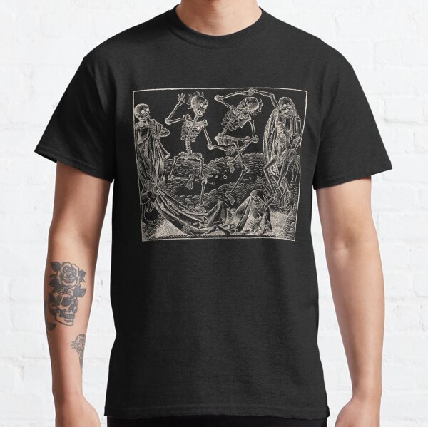 Dance of Death / Dance of macabre - white print Classic T-Shirt