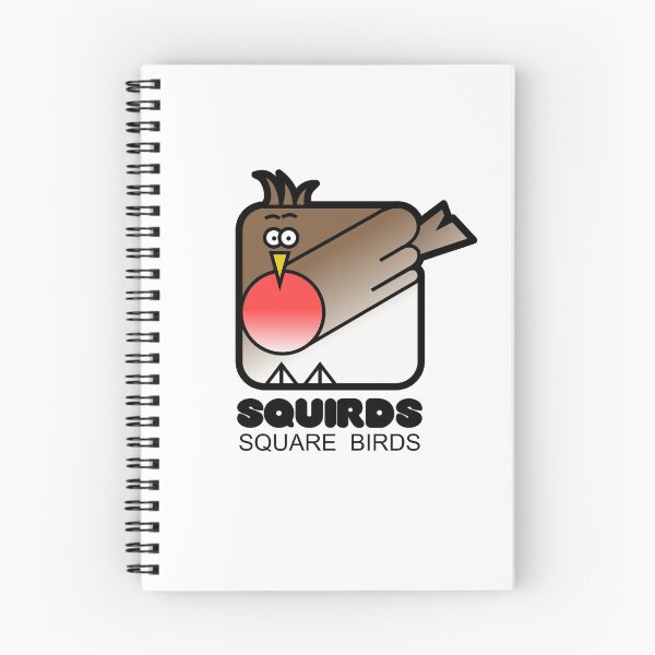 Item preview, Retro Minimalist Square Bird Red Robin Squirds designed and sold by Quooki.