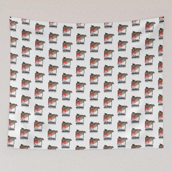 Item preview, Retro Minimalist Square Bird Red Robin Squirds designed and sold by Quooki.