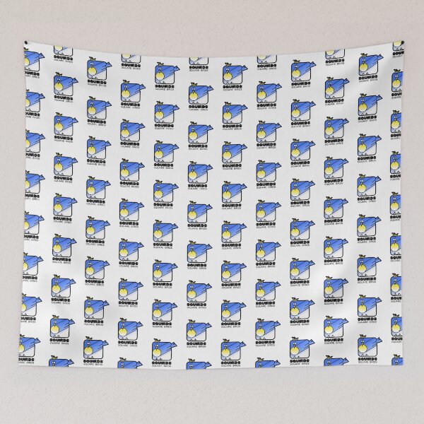 Item preview, Retro Minimalist Square Bird Blue Jay Squirds designed and sold by Quooki.