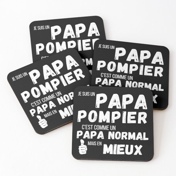 Aperçu de l'œuvre Un papa pompier comme un papa normal cadeau fun créée et vendue par TeeJfm.