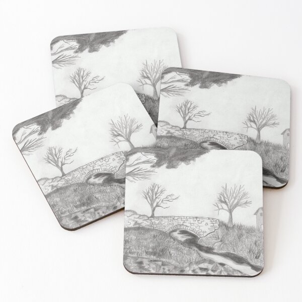 Item preview, bridge in the middle of the countryside designed and sold by Leaartistic.