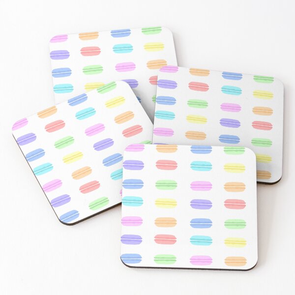 Item preview, rainbow macaron pattern designed and sold by tali-smith.