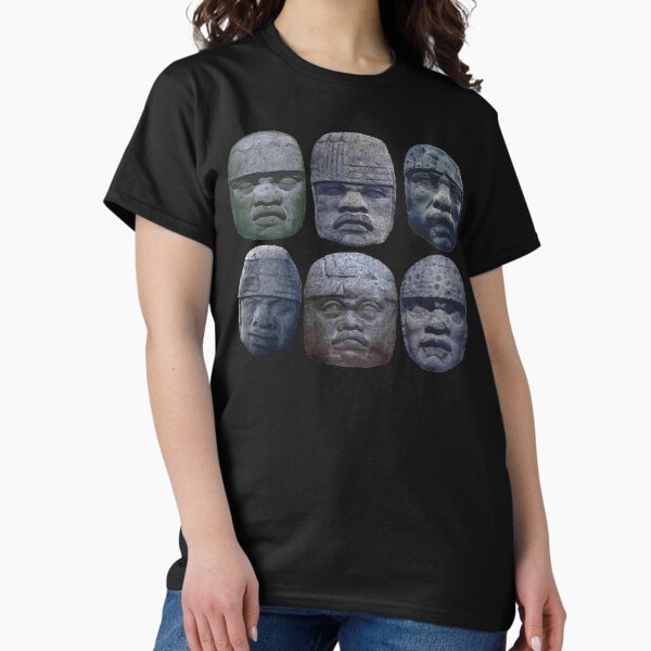 Item preview, Six Stone Olmec Heads designed and sold by Ninjangulo.
