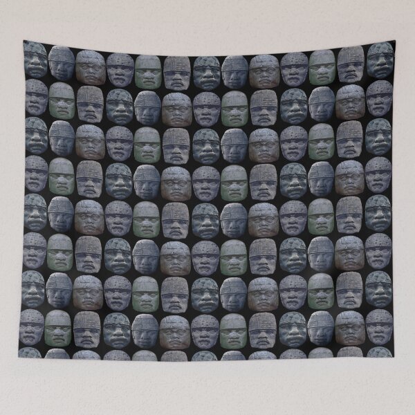 Item preview, Six Stone Olmec Heads designed and sold by Ninjangulo.