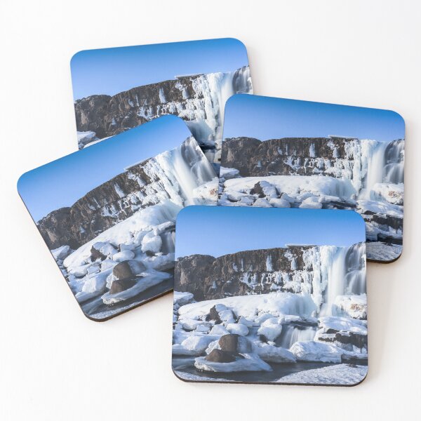 Item preview, Snow Covered Waterfall in Iceland designed and sold by RossWilson12.