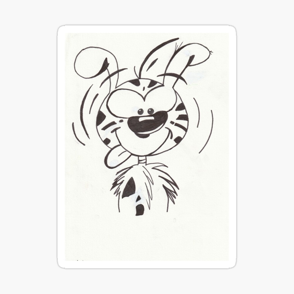 Impression rigide avec l uvre marsupilami de l artiste