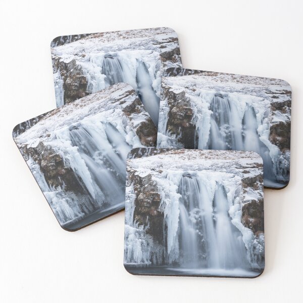 Item preview, Snow Covered Waterfall in Iceland designed and sold by RossWilson12.