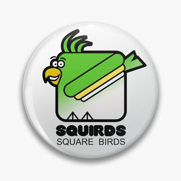 Item preview, Square Bird Parakeet Retro Minimalist Squirds designed and sold by Quooki.